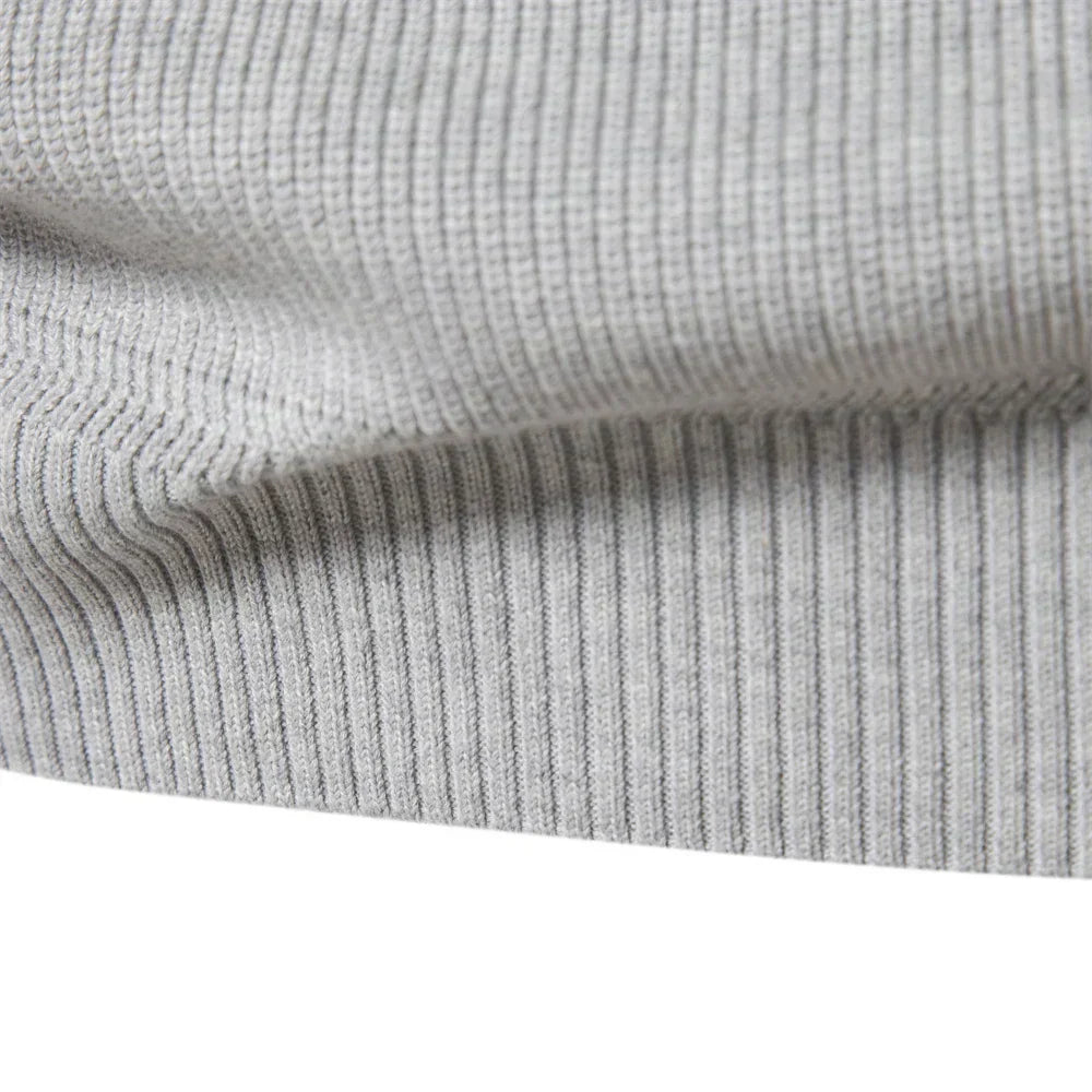 Pull zippé en coton pour hommes