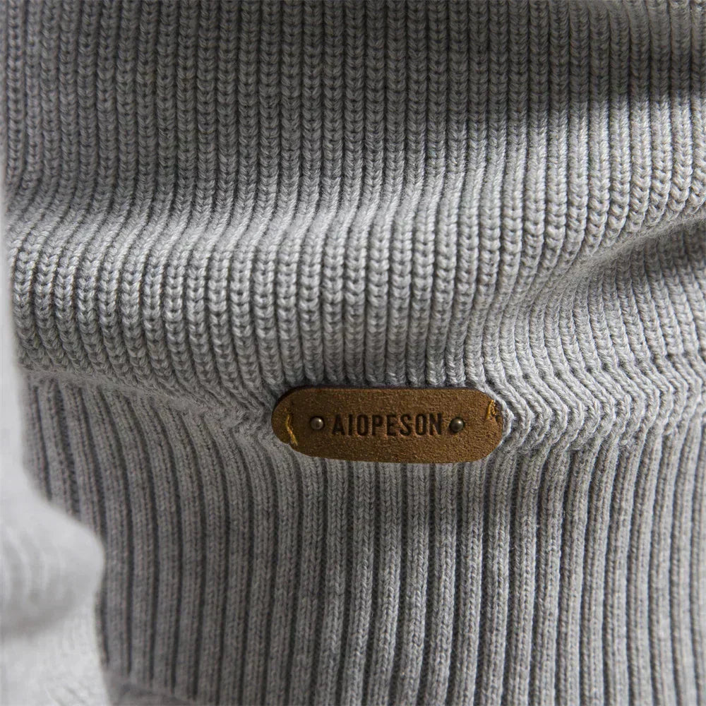 Pull zippé en coton pour hommes