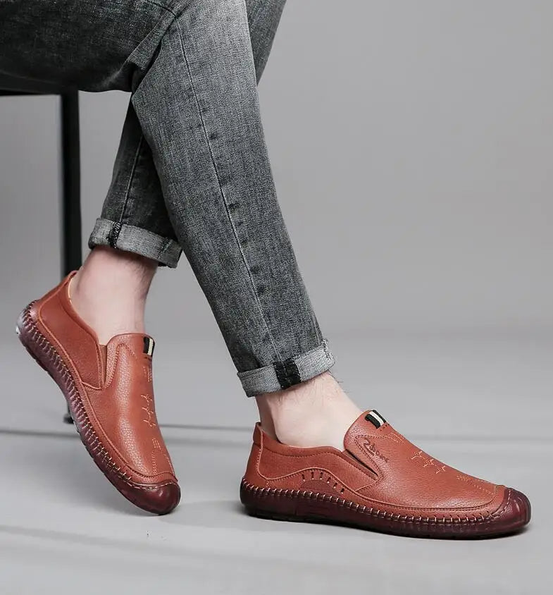 Mocassin Italien Décontracté® | Fabriqué en Cuir Véritable