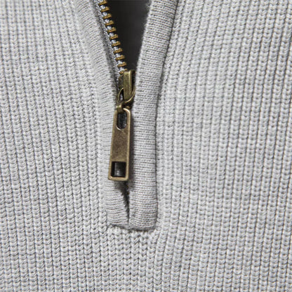 Pull zippé en coton pour hommes