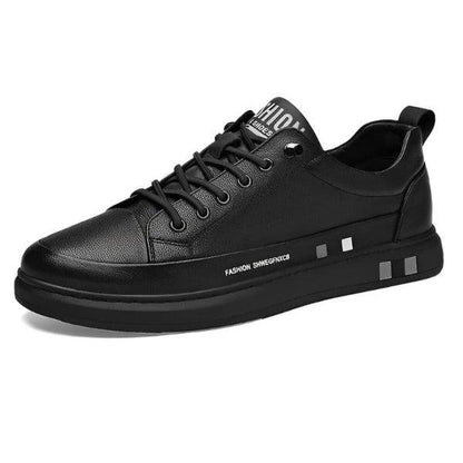 Baskets en Cuir pour Hommes Plates