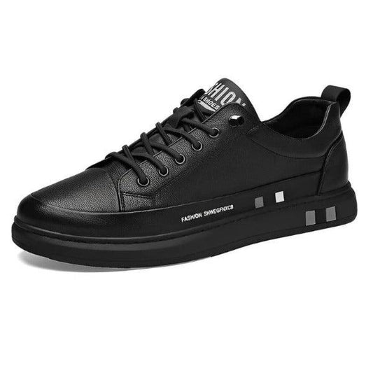 Baskets en Cuir pour Hommes Plates