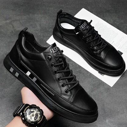 Baskets en Cuir pour Hommes Plates