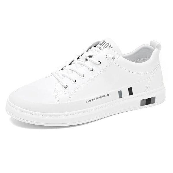Baskets en Cuir pour Hommes Plates