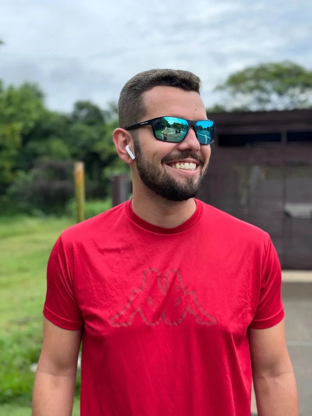 Lunettes de soleil de sport polarisées noires et bleues pour hommes