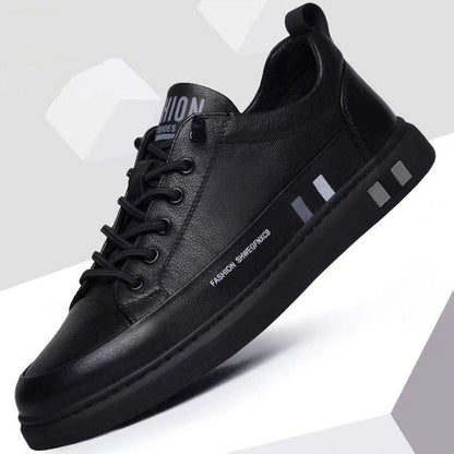 Baskets en Cuir pour Hommes Plates