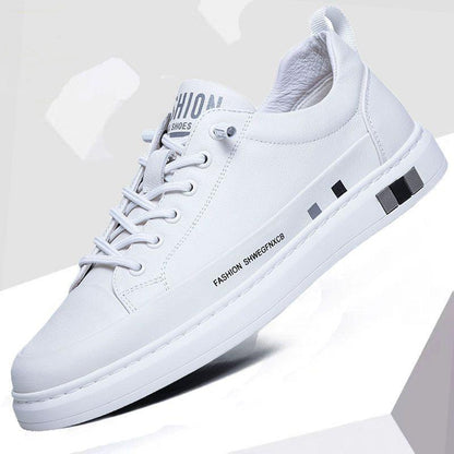 Baskets en Cuir pour Hommes Plates